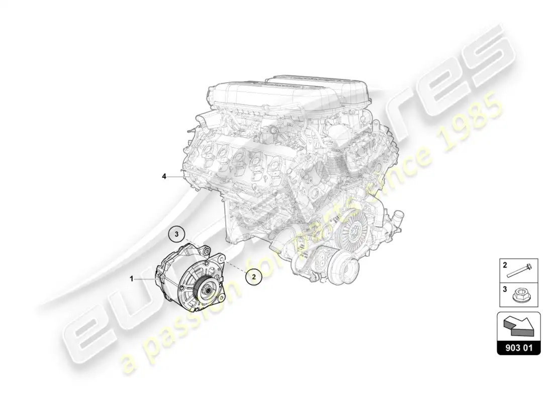 lamborghini lp600-4 zhong coupe (2015) alternator parts diagram