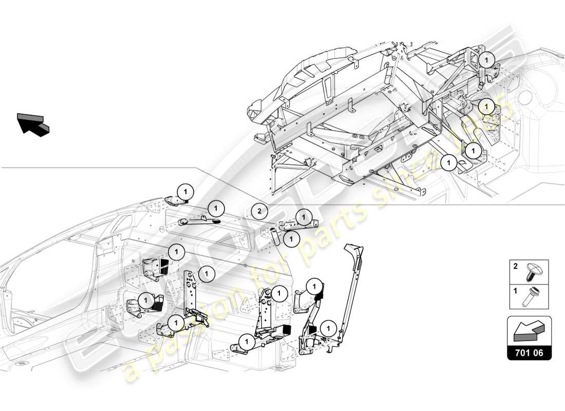 lamborghini 2022 (lp770-4 svj coupe) fasteners parts diagram
