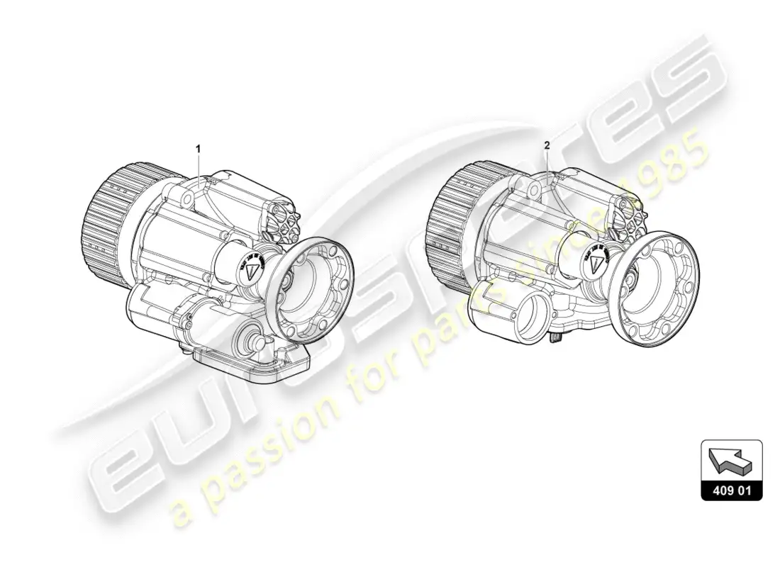 lamborghini centenario roadster (2017) front axle differential parts diagram