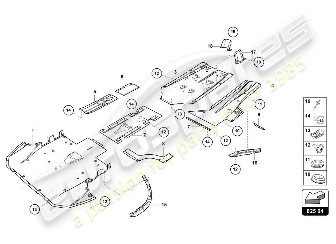 lamborghini sian (2021) trim panel for frame lower section parts diagram