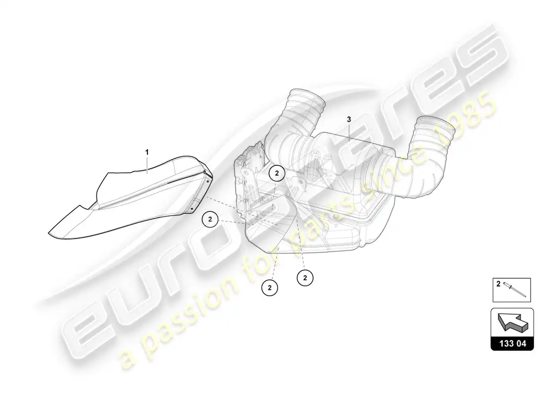 lamborghini centenario roadster (2017) air filter left parts diagram