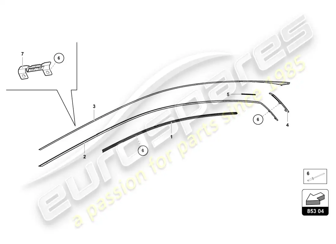 lamborghini lp600-4 zhong coupe (2016) moldings parts diagram