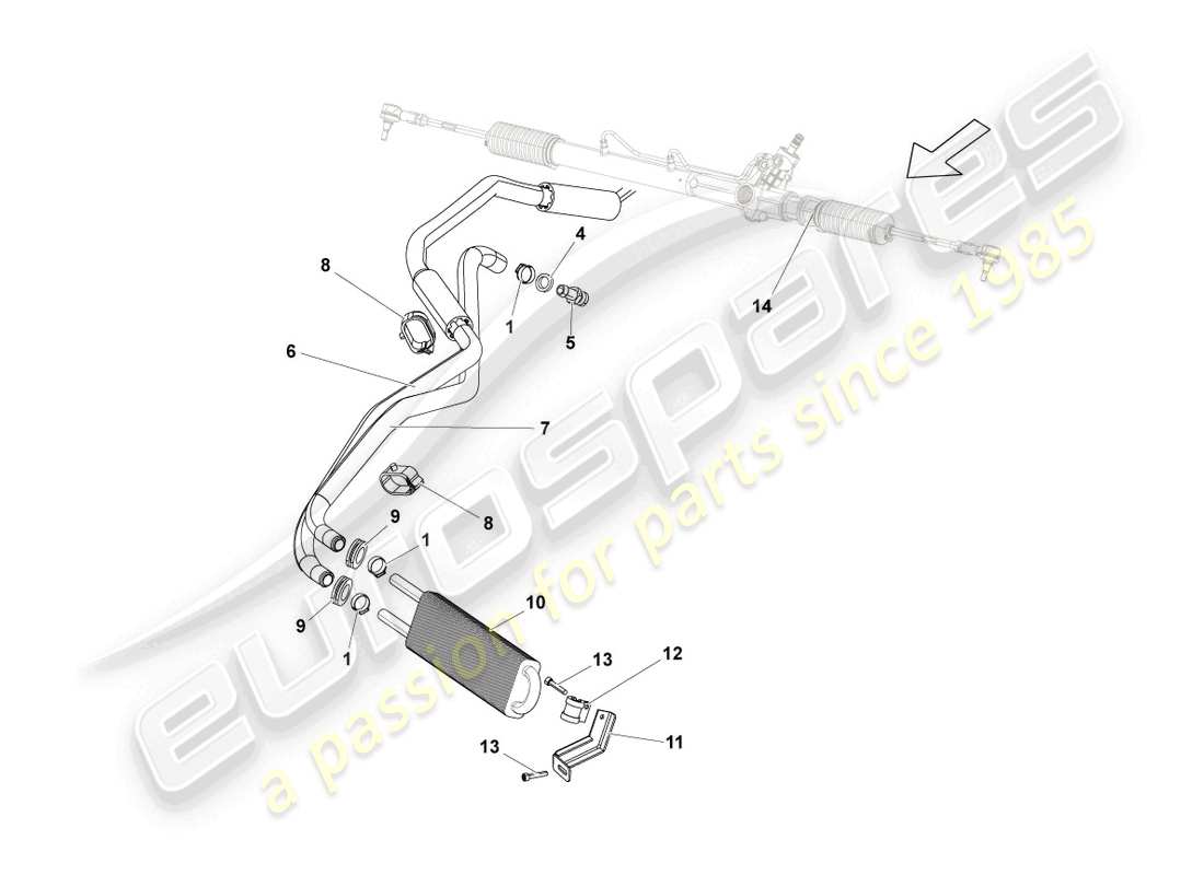 a part diagram from the lamborghini gallardo parts catalogue