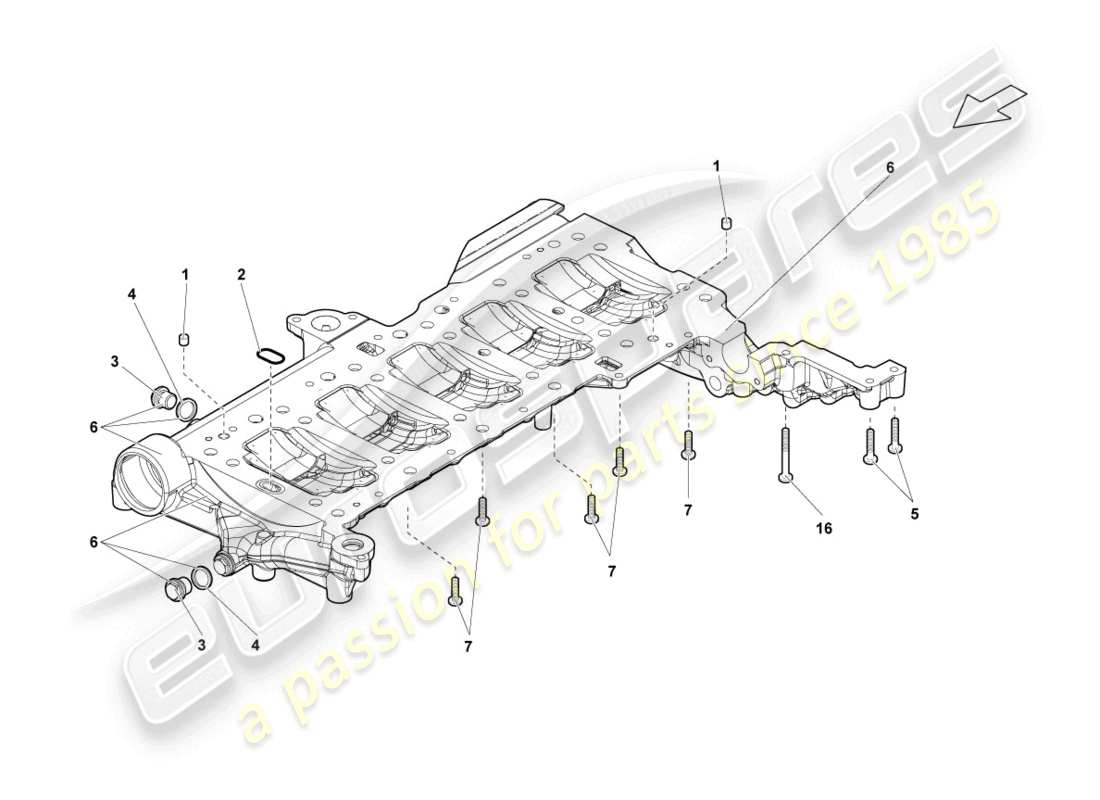 lamborghini lp550-2 spyder (2010) engine oil sump parts diagram