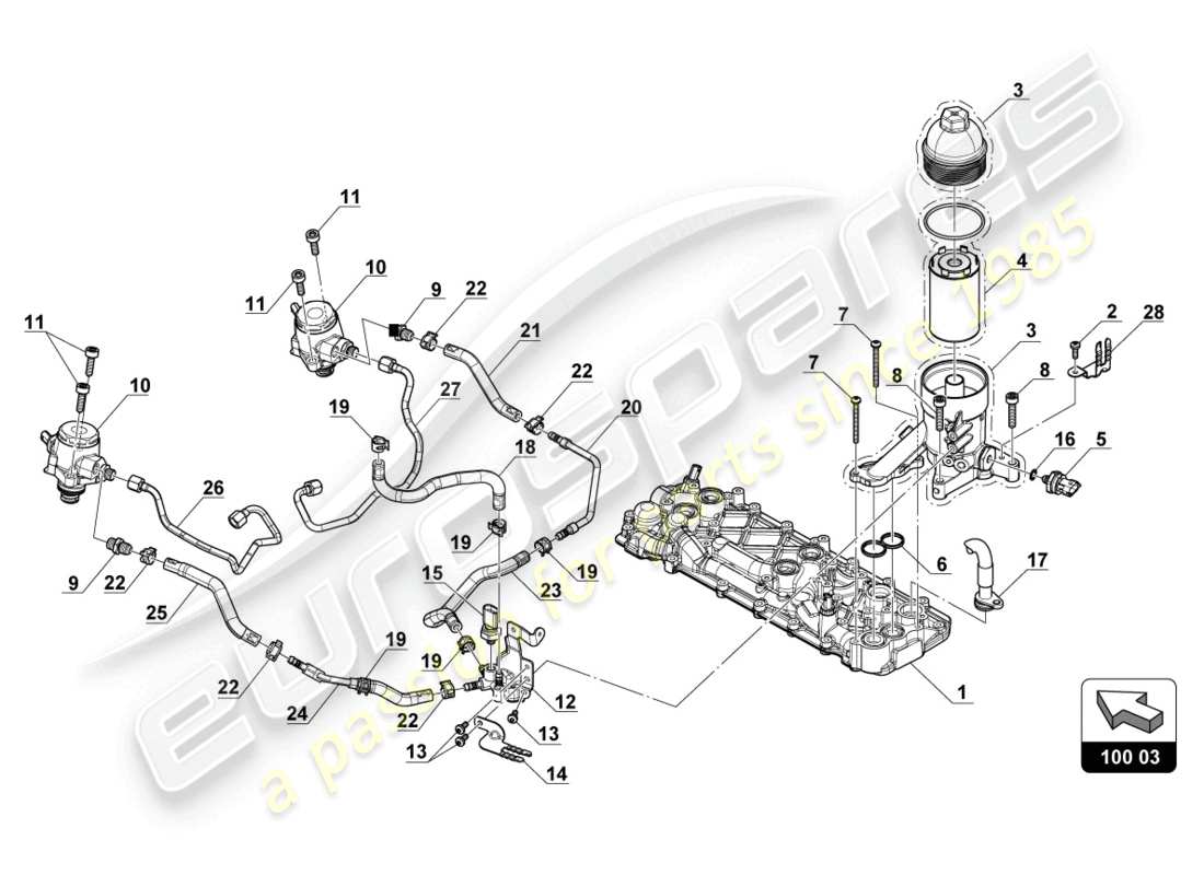 lamborghini 2017 (gt3) high pressure pump part diagram