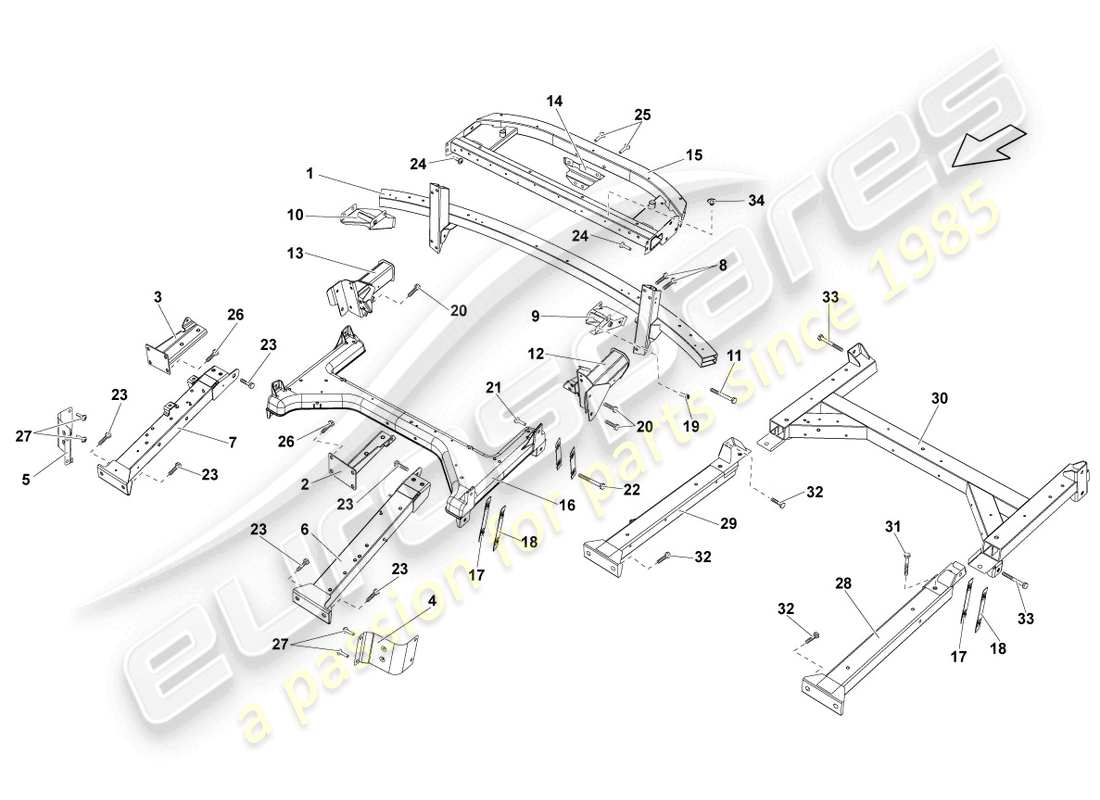 a part diagram from the lamborghini gallardo parts catalogue