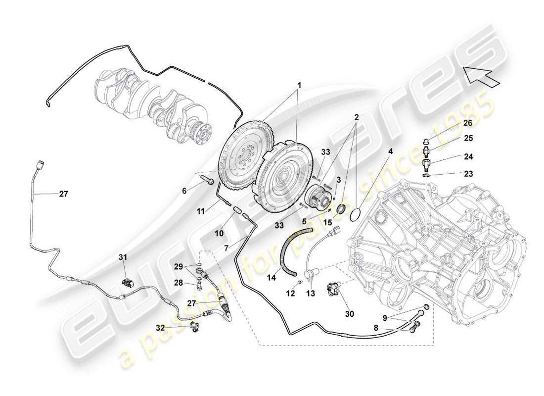 a part diagram from the lamborghini lp560-4 coupe fl ii (2013) parts catalogue