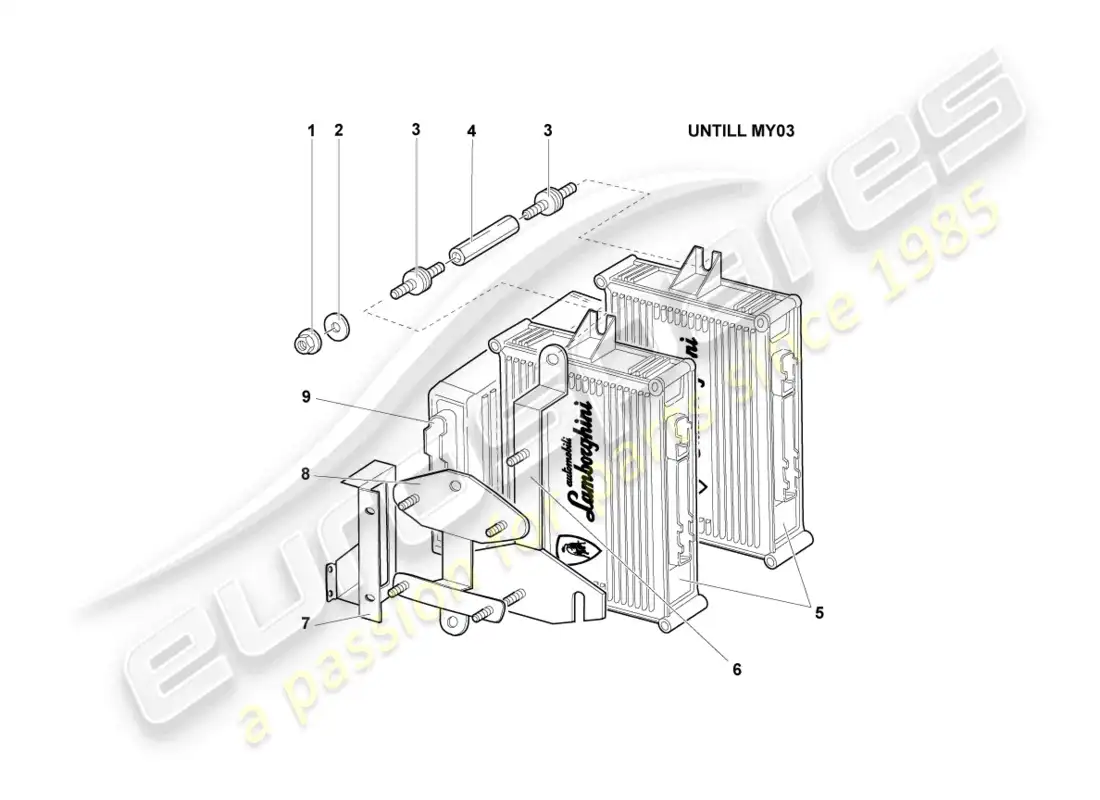 lamborghini murcielago coupe (2004) control unit for injection pump parts diagram