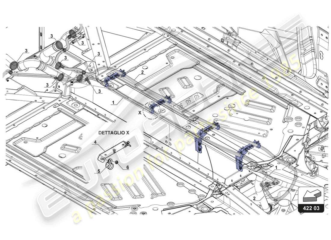 a part diagram from the lamborghini gt3 (2017) parts catalogue