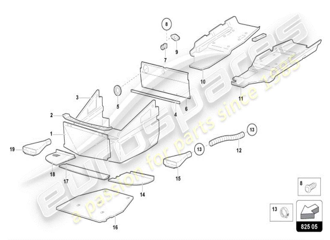 a part diagram from the lamborghini diablo vt (1998) parts catalogue