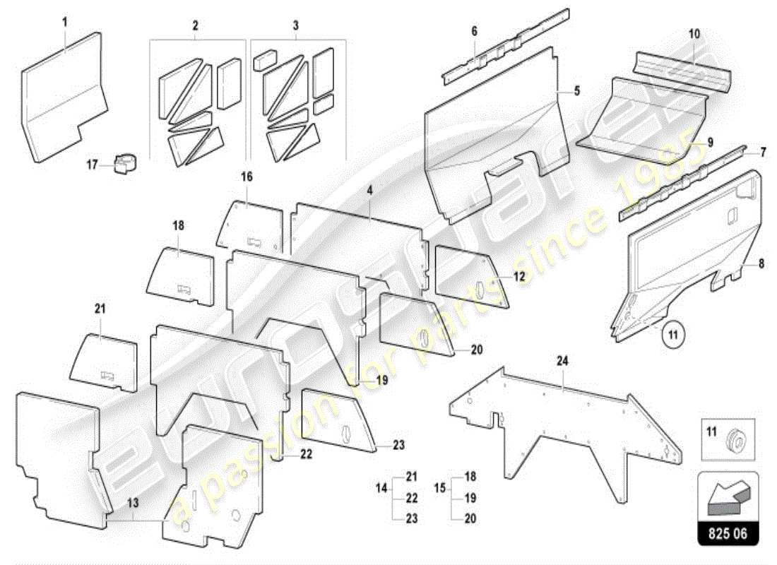 a part diagram from the lamborghini diablo vt (1998) parts catalogue
