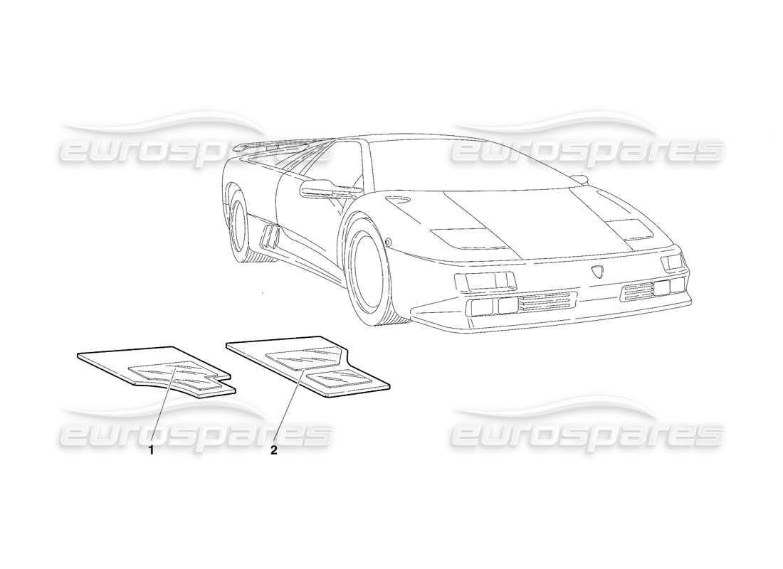 lamborghini diablo se30 (1995) accessories (valid for rh d. version - january 1995) parts diagram