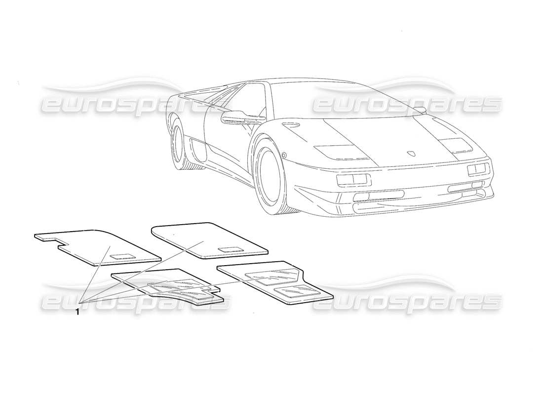 lamborghini diablo sv (1997) accessories (valid for rh d. - march 1997) part diagram
