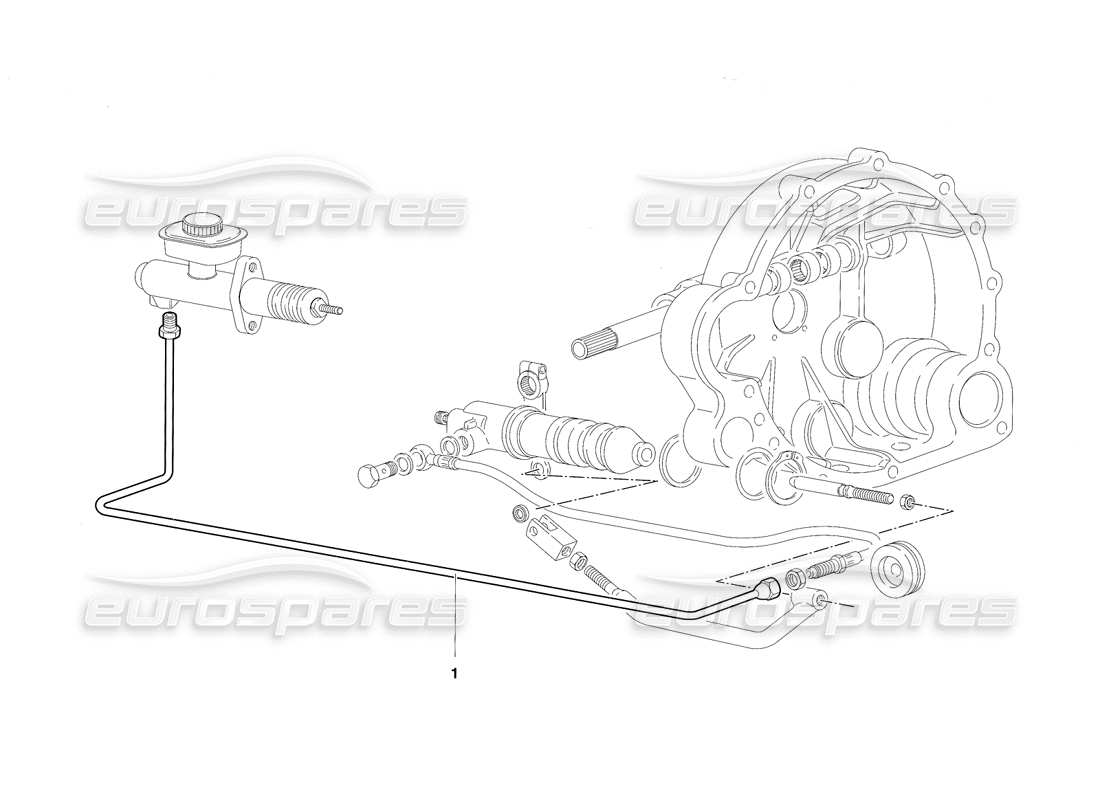 lamborghini diablo sv (1997) clutch control levers (valid for rh d. - march 1997) parts diagram