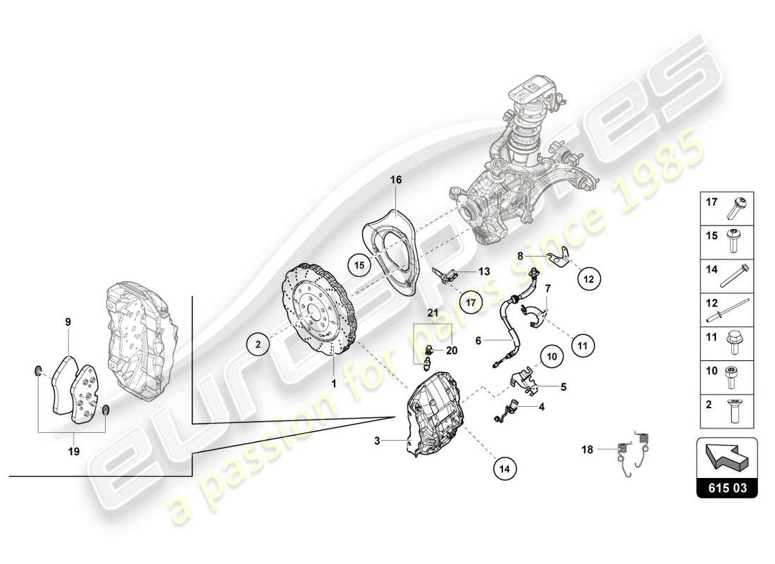 lamborghini 2022 (evo spyder 2wd) brake disc (vented) front part diagram
