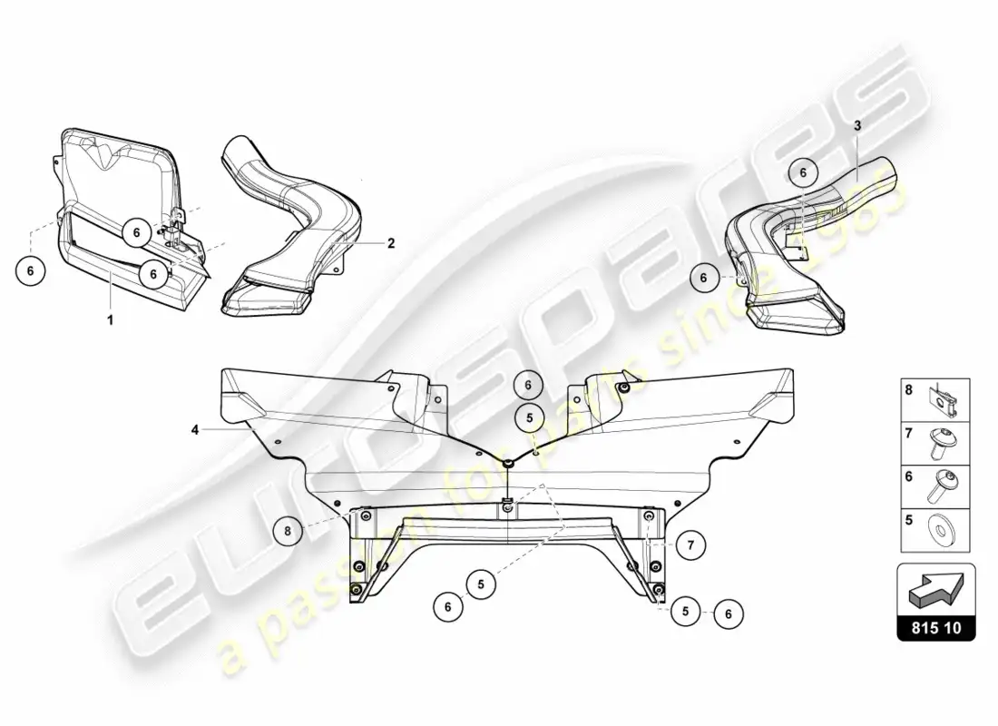 a part diagram from the lamborghini centenario parts catalogue