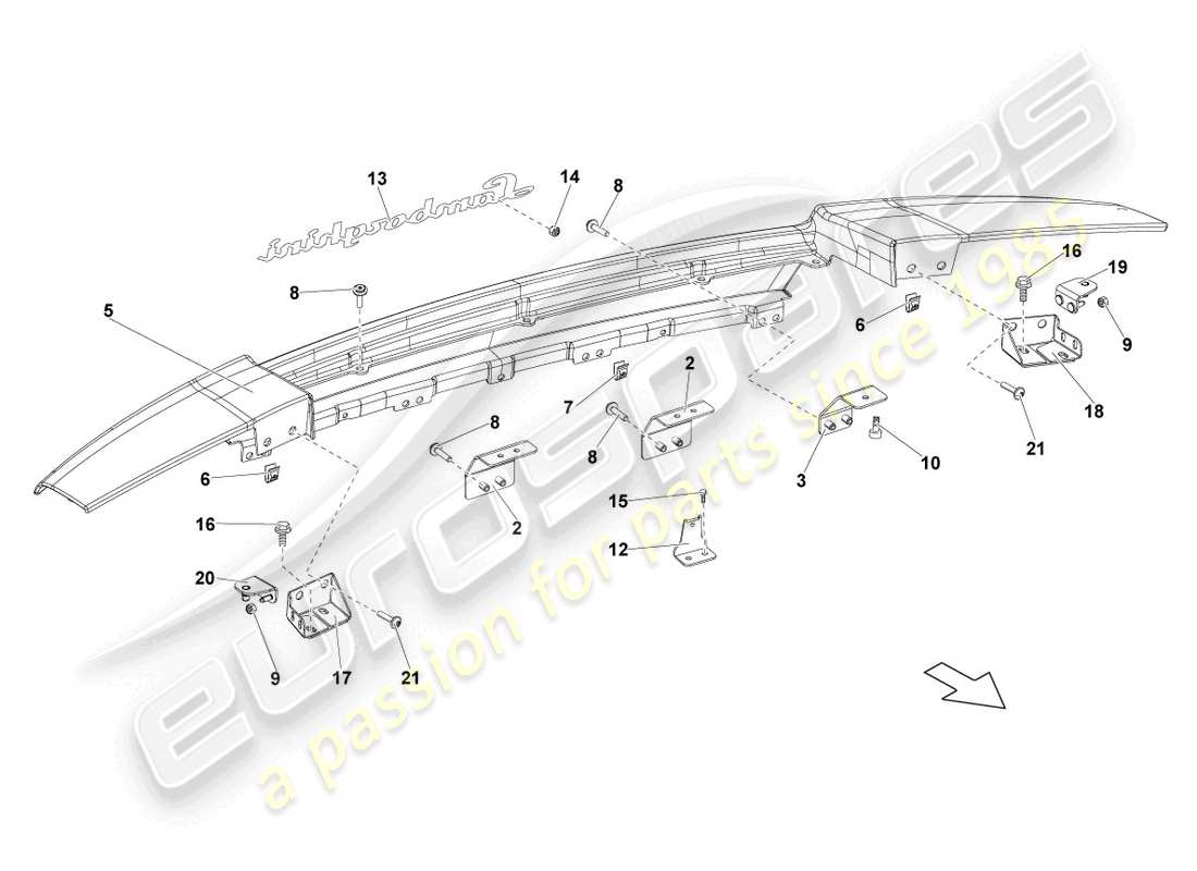 lamborghini lp550-2 spyder (2011) trim parts diagram
