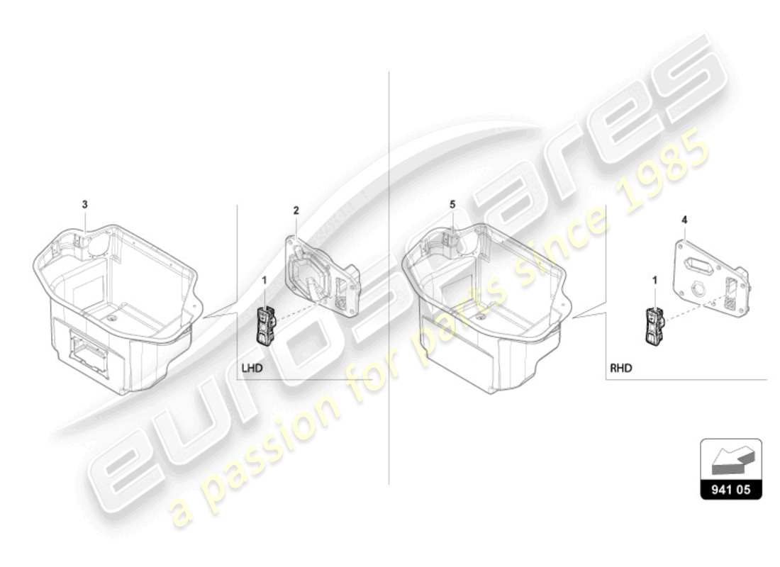 lamborghini revuelto coupe (2024) switch part diagram