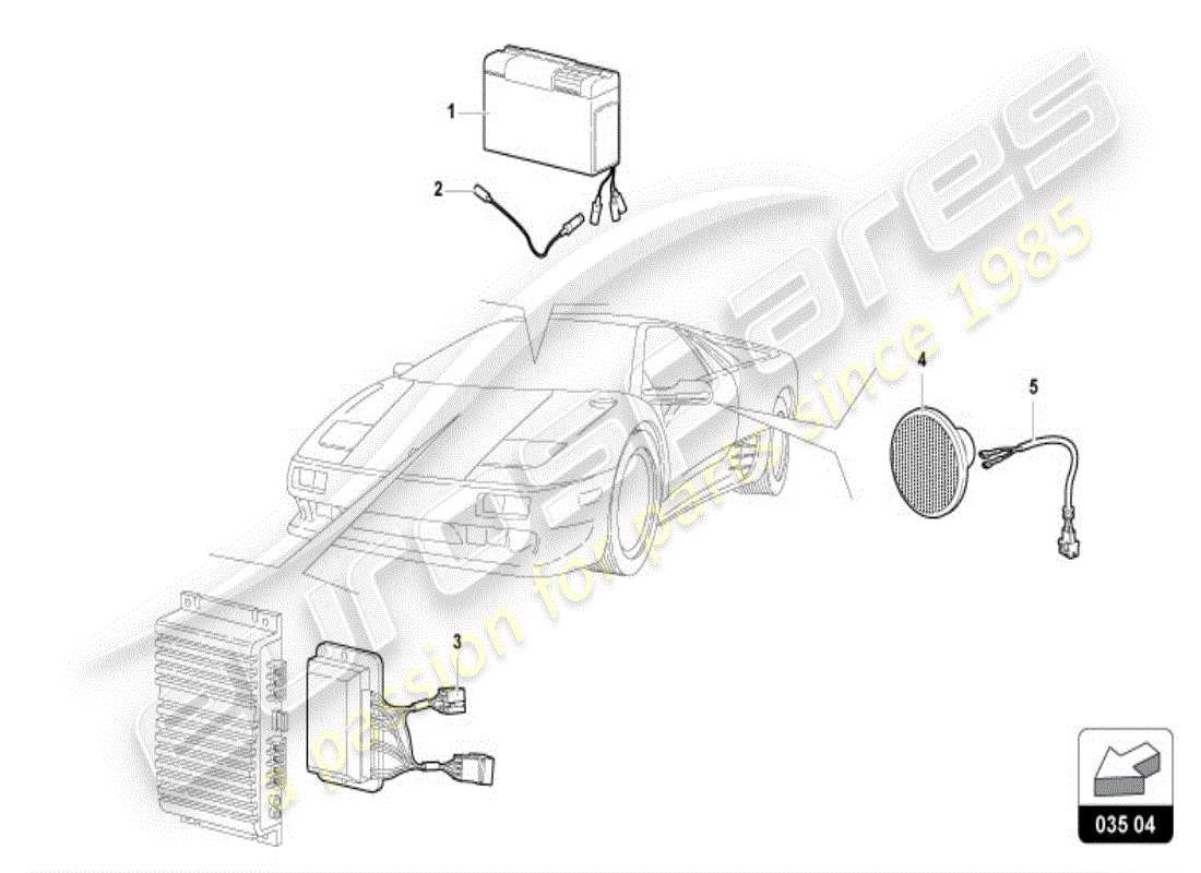 lamborghini diablo vt (1996) radio unit part diagram