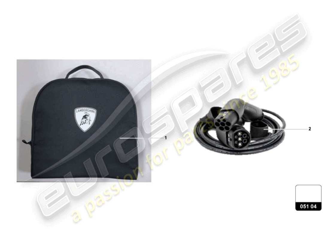 lamborghini revuelto coupe (accessories) charging cable pouch parts diagram
