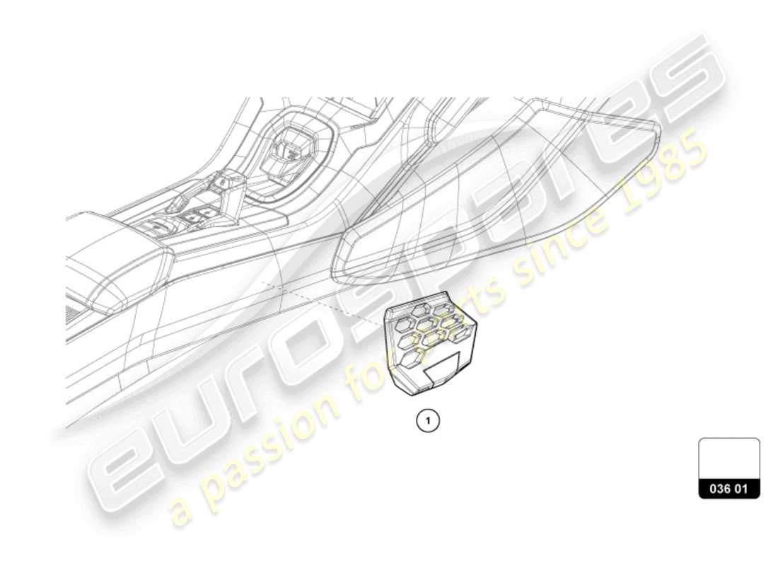 lamborghini revuelto coupe (accessories) phone bracket parts diagram