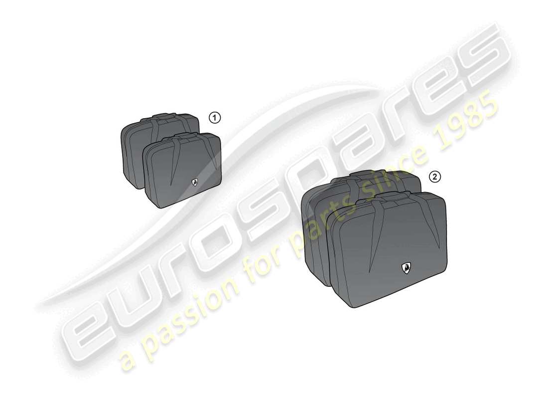 lamborghini lp570-4 sl (accessories) travel bags set part diagram