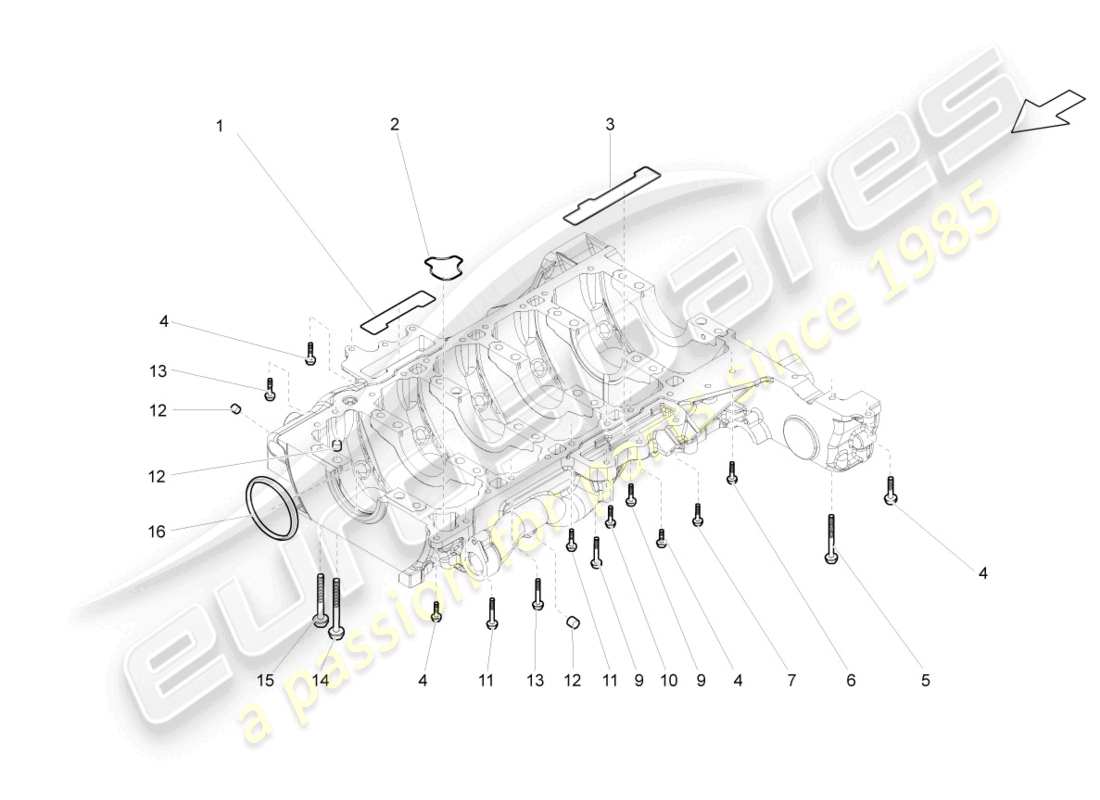 a part diagram from the Lamborghini Gallardo Coupe (2005) parts catalogue