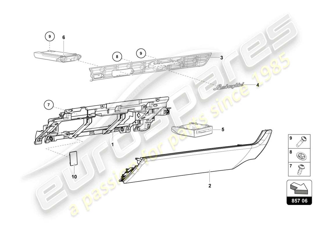 a part diagram from the lamborghini sto (2022) parts catalogue