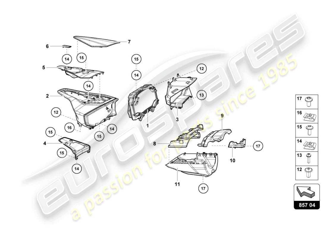 a part diagram from the lamborghini sto (2023) parts catalogue