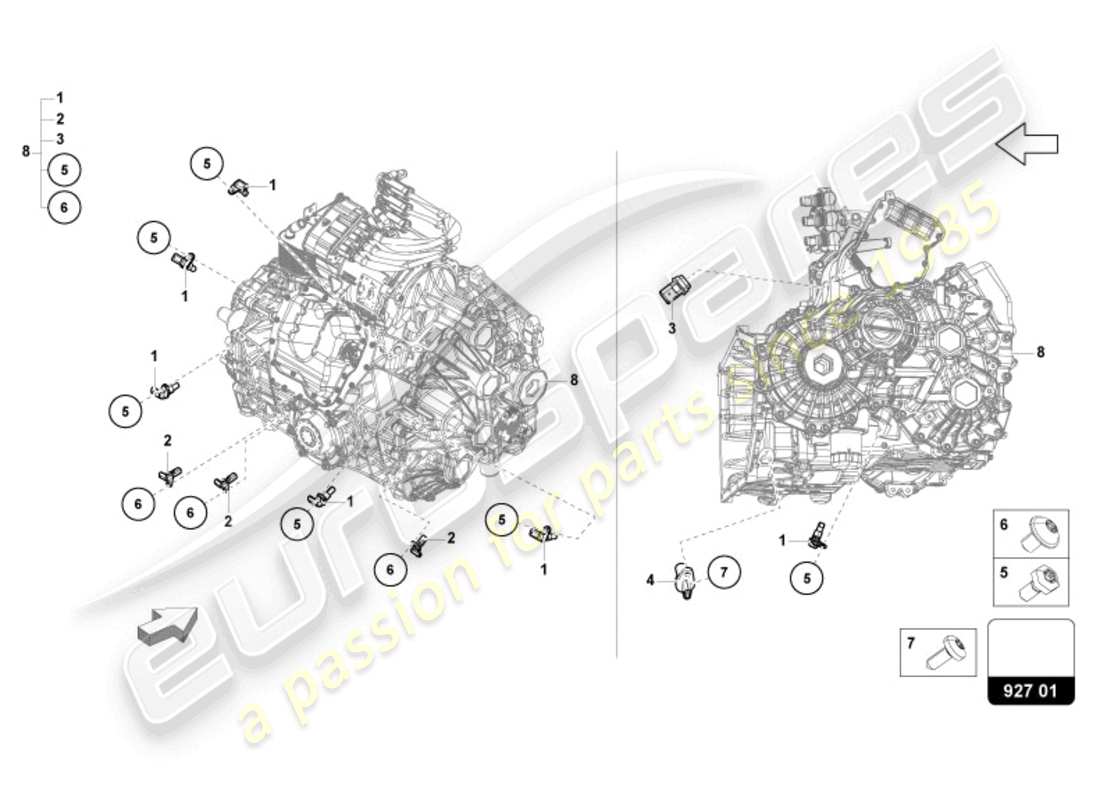 VIEW PARTS DIAGRAMS FROM THE LAMBORGHINI REVUELTO PARTS CATALOGUE a part diagram from the lamborghini revuelto parts catalogue