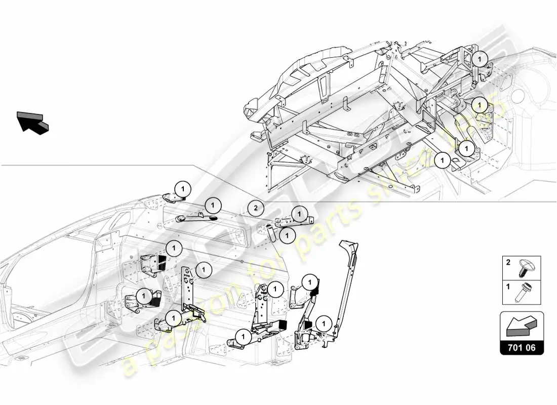 lamborghini centenario coupe (2017) fasteners parts diagram