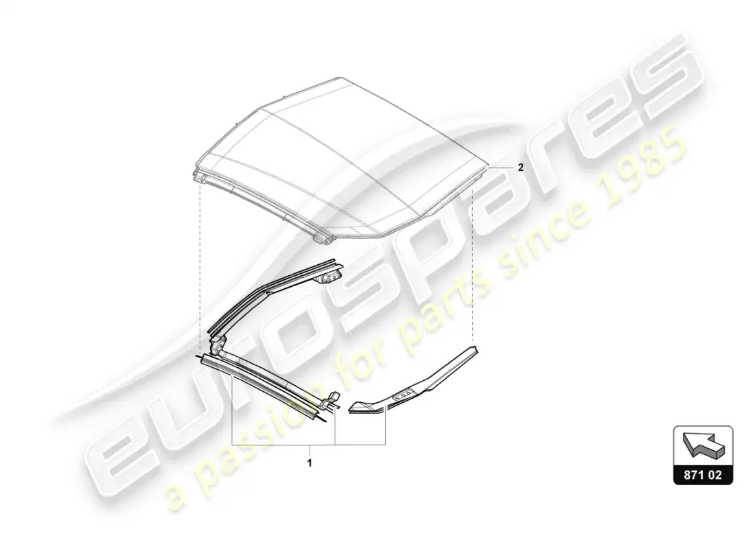 lamborghini lp700-4 roadster (2016) gasket set for roof rack parts diagram