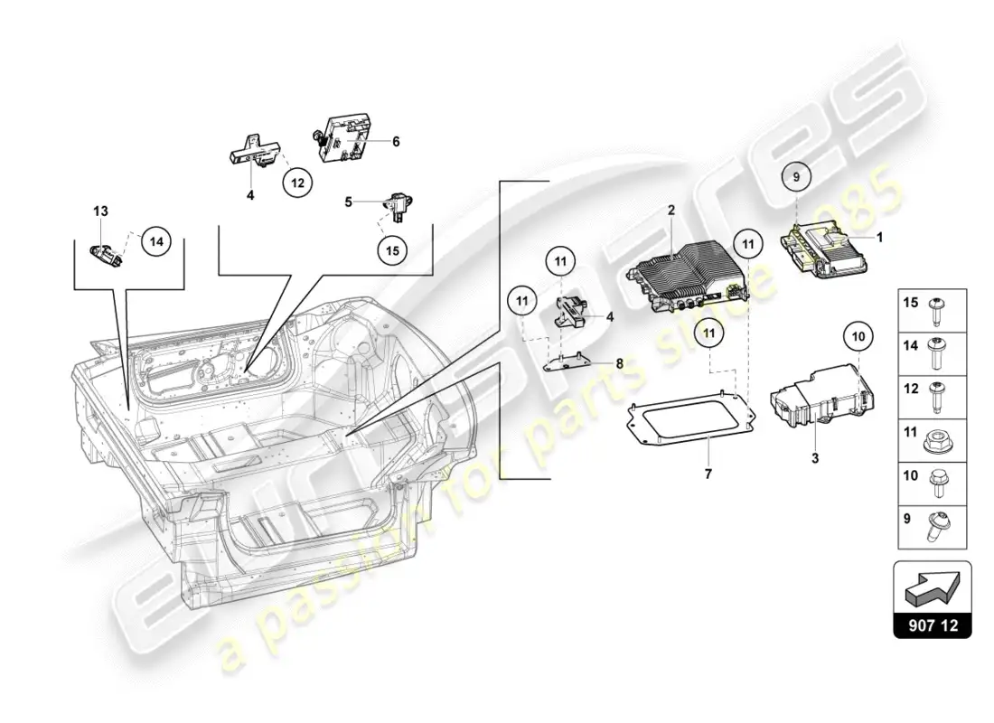 lamborghini centenario roadster (2017) electrics parts diagram
