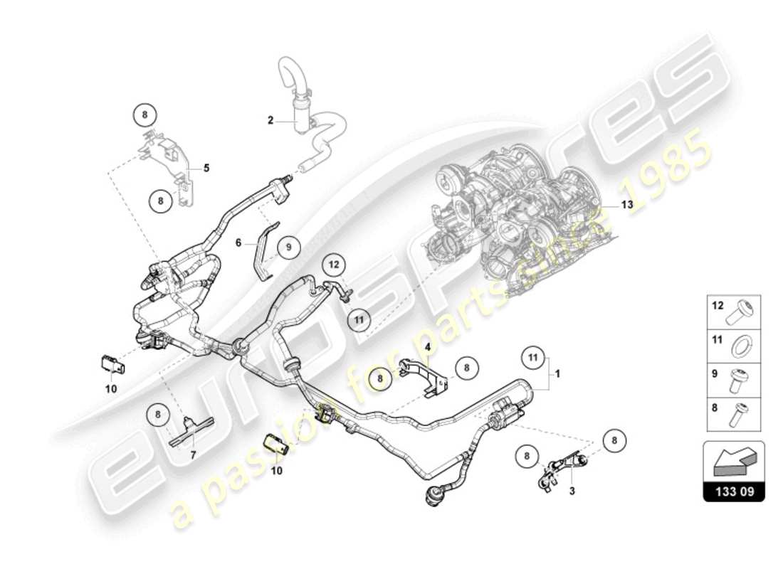 lamborghini urus performante (2024) vacuum system part diagram