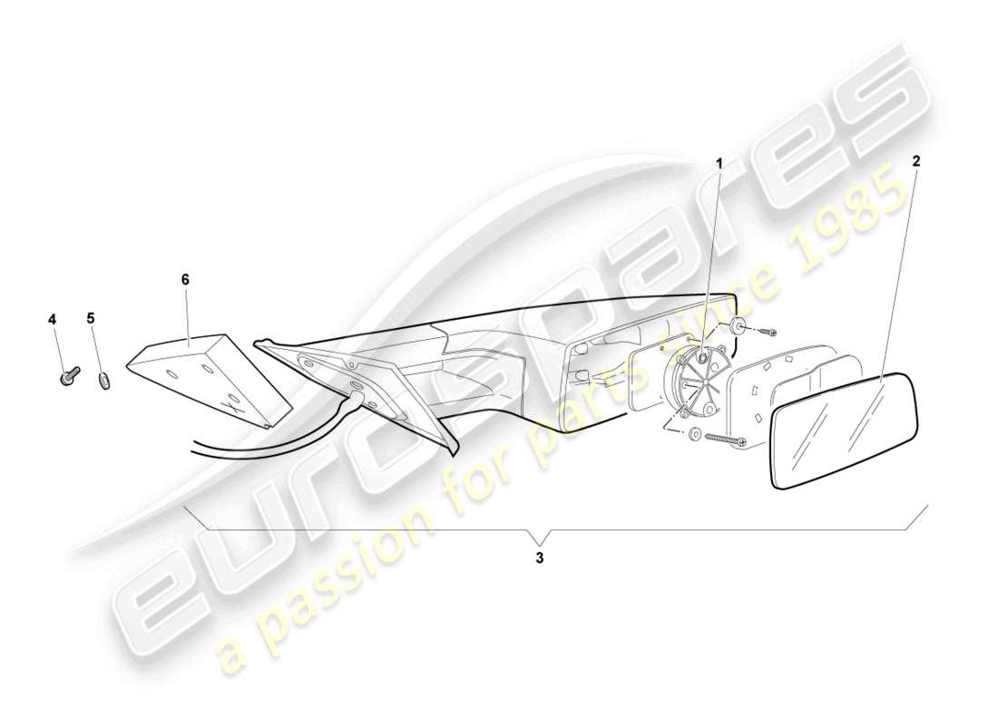 lamborghini lp670-4 sv (2010) exterior mirror part diagram