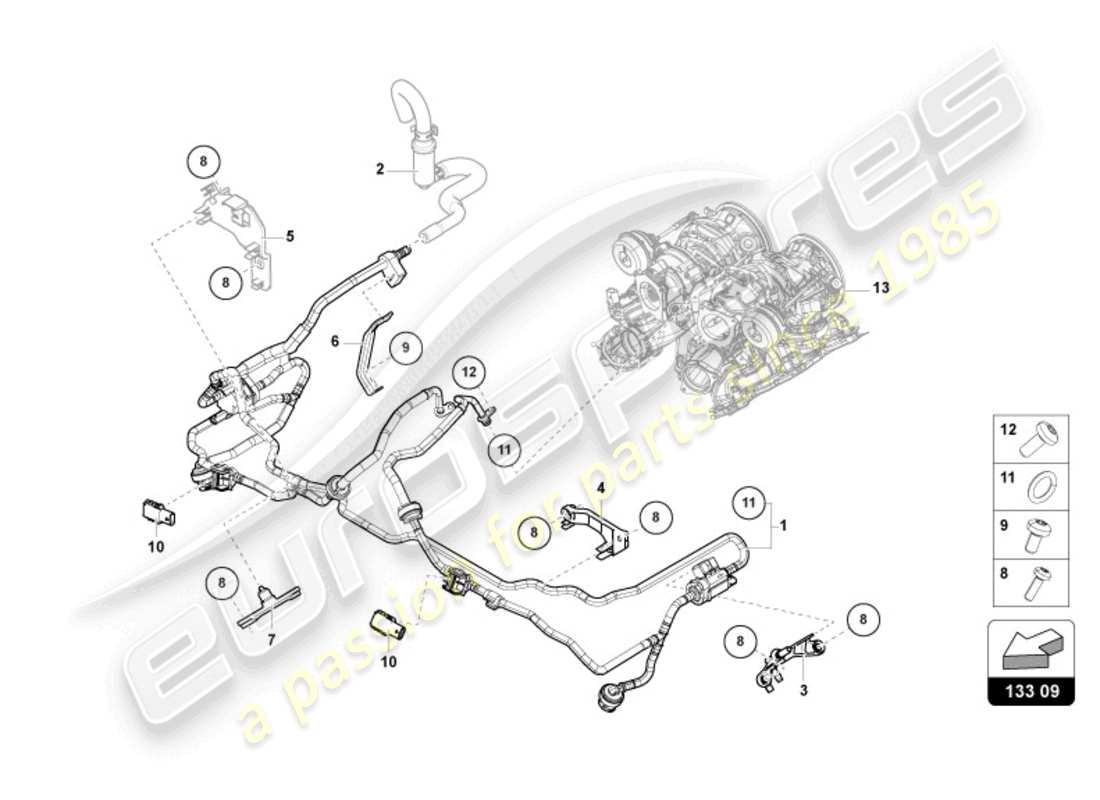 lamborghini urus s (2024) vacuum system parts diagram