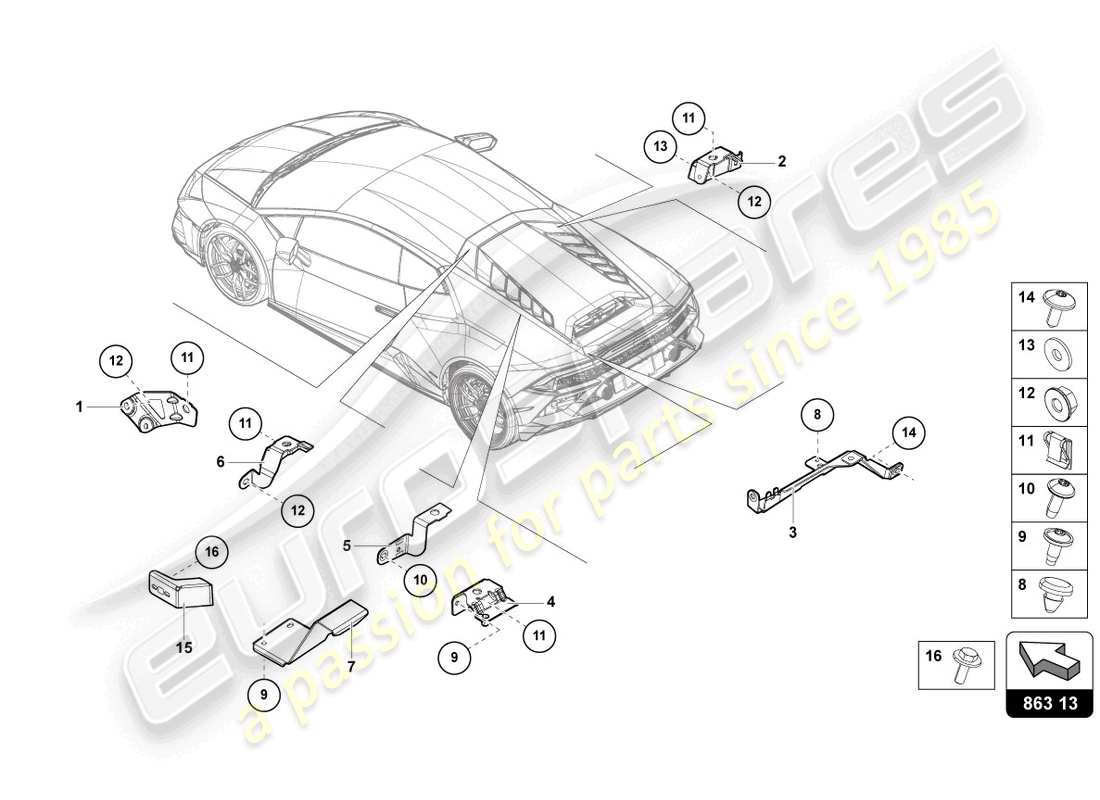 lamborghini 2023 (sterrato) securing parts for engine part diagram