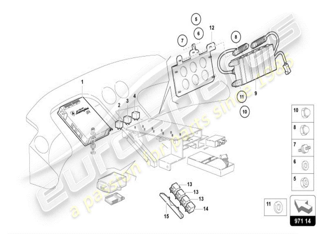 lamborghini diablo vt (1996) electrical system part diagram