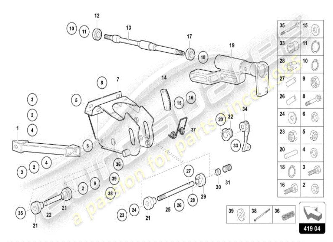lamborghini diablo vt (1999) steering system parts diagram