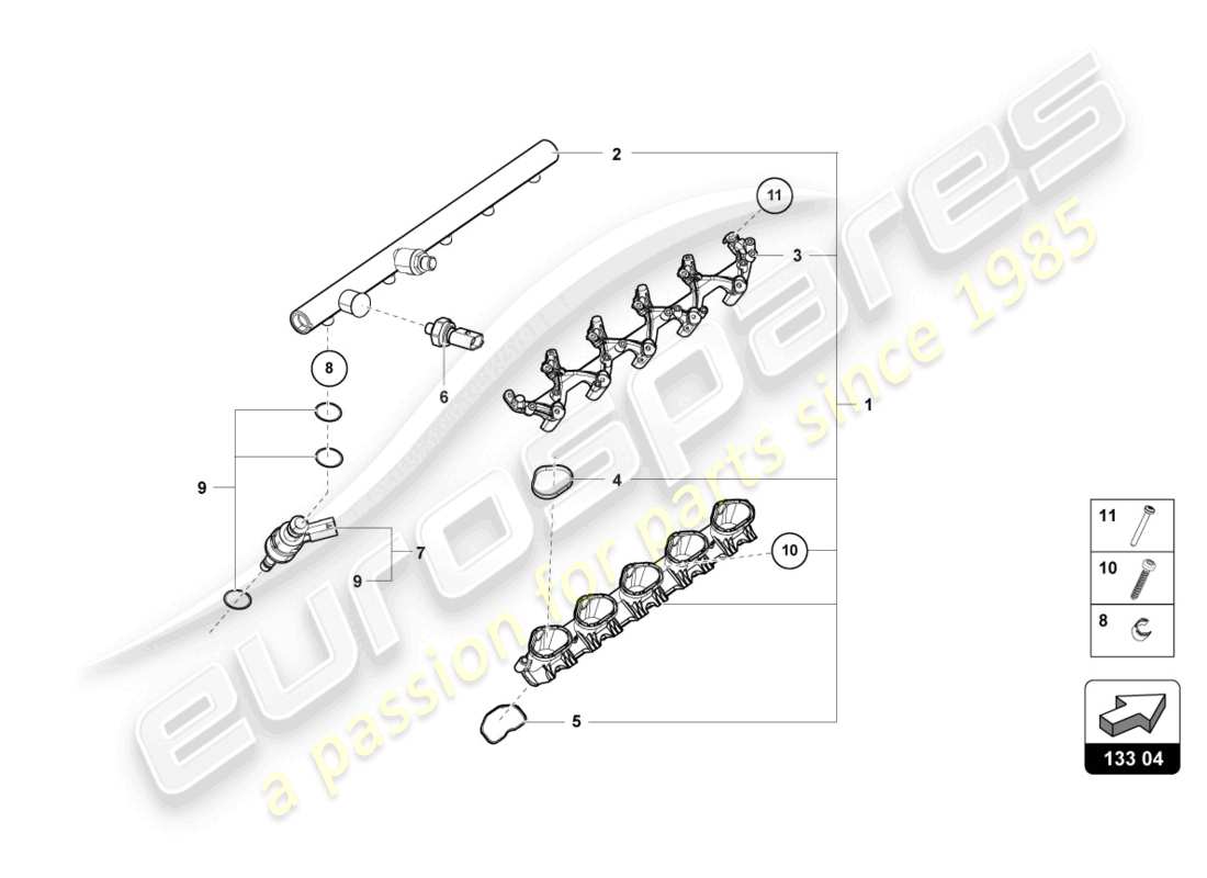 lamborghini 2023 (tecnica) injection valve part diagram