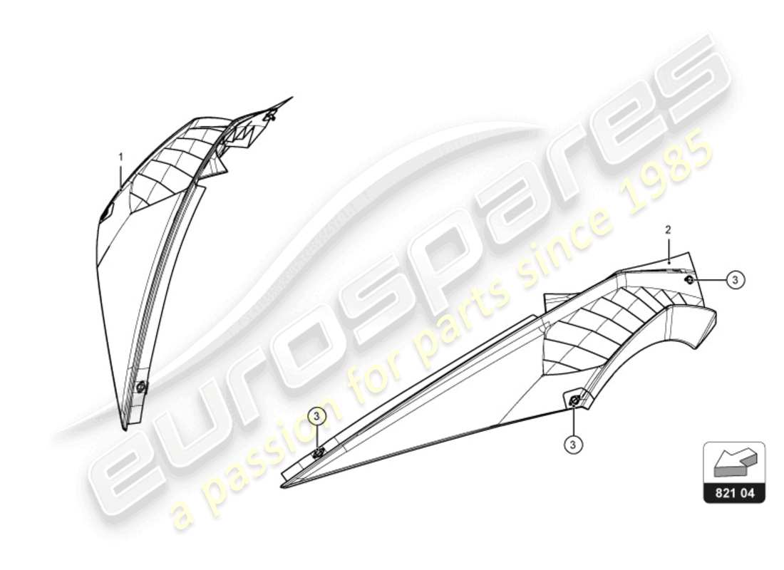 lamborghini 2022 (super trofeo evo 2) front fender part diagram