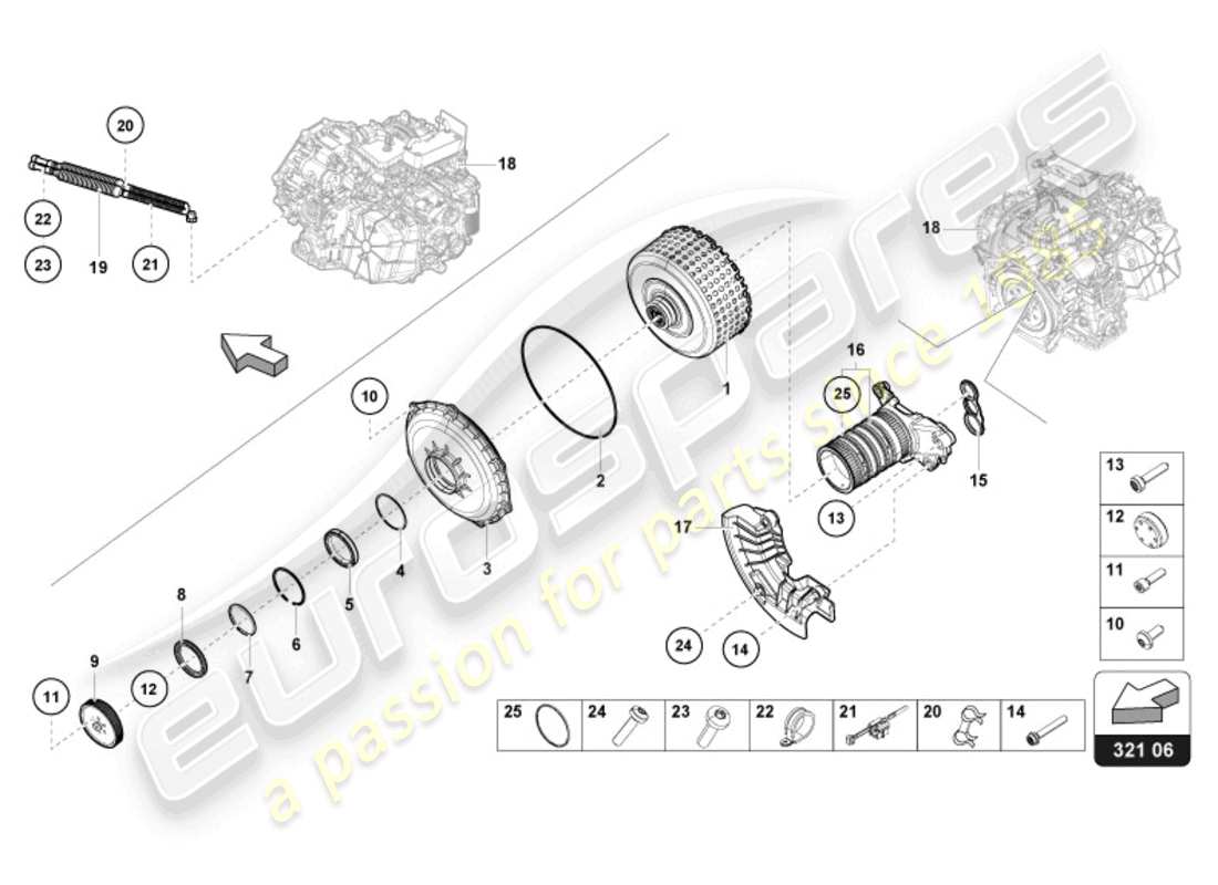 lamborghini 2024 (sto) multi-plate clutch for dual clutch gearbox part diagram
