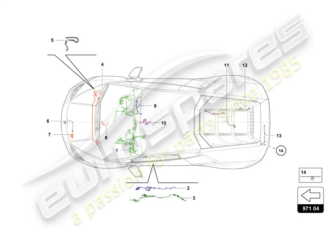 lamborghini lp580-2 coupe (2019) wiring parts diagram