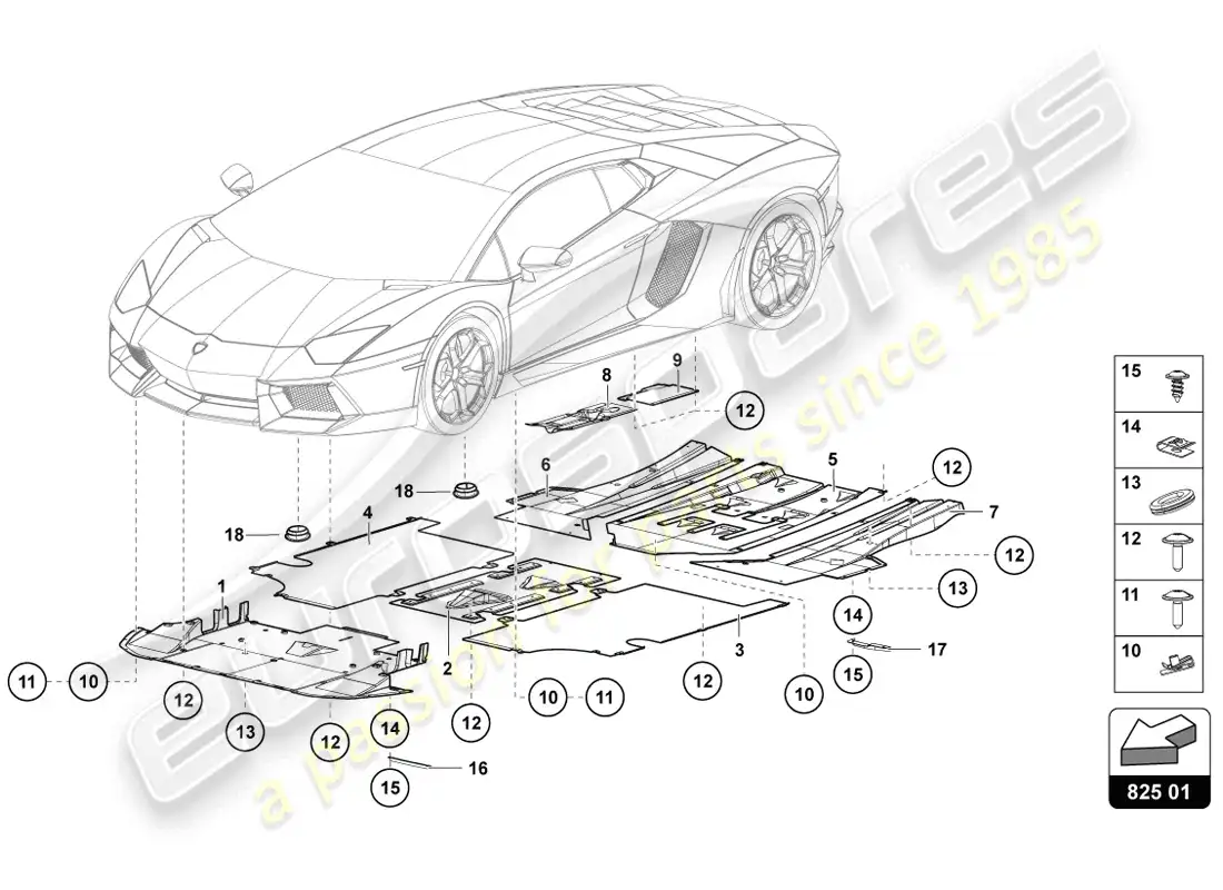 lamborghini lp720-4 coupe 50 (2014) trim panel for frame lower section parts diagram
