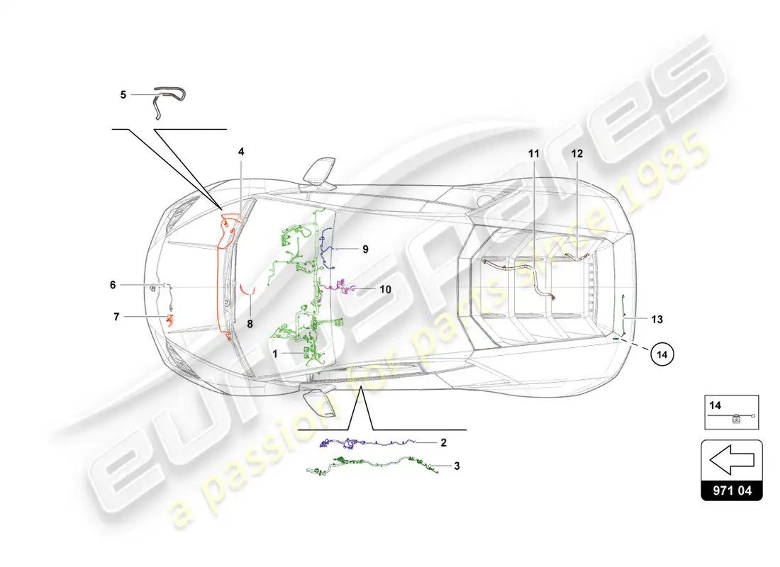 lamborghini lp610-4 coupe (2017) wiring parts diagram