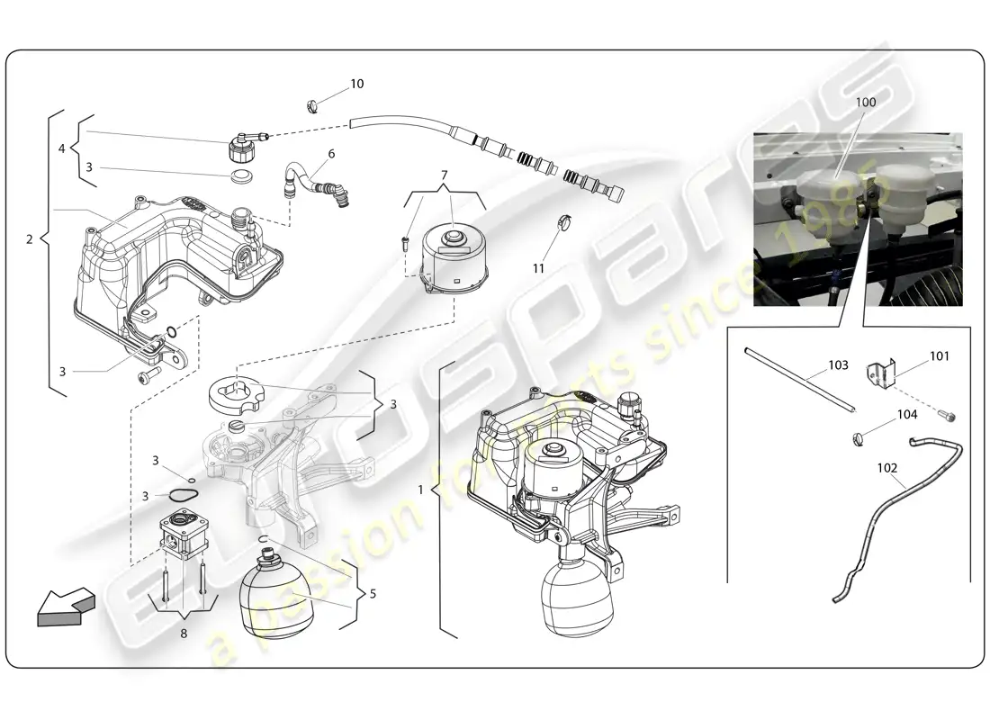 lamborghini super trofeo (2009-2014) e-gear system parts diagram