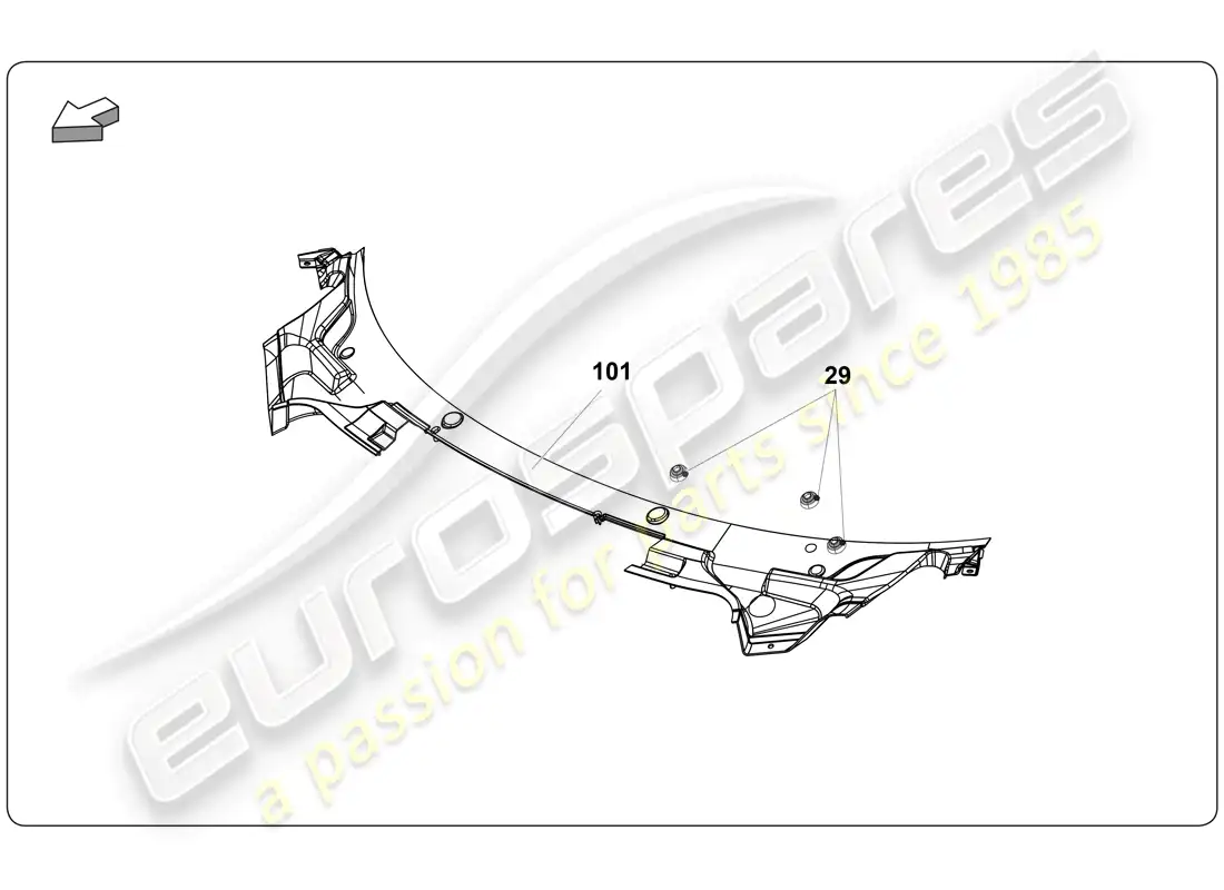 lamborghini super trofeo (2009-2014) cover parts diagram