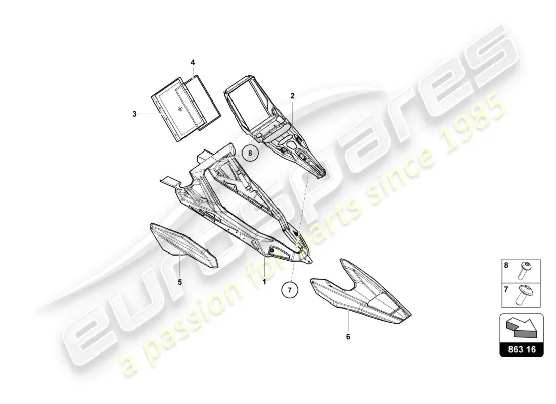 lamborghini centenario roadster (2017) switch unit parts diagram