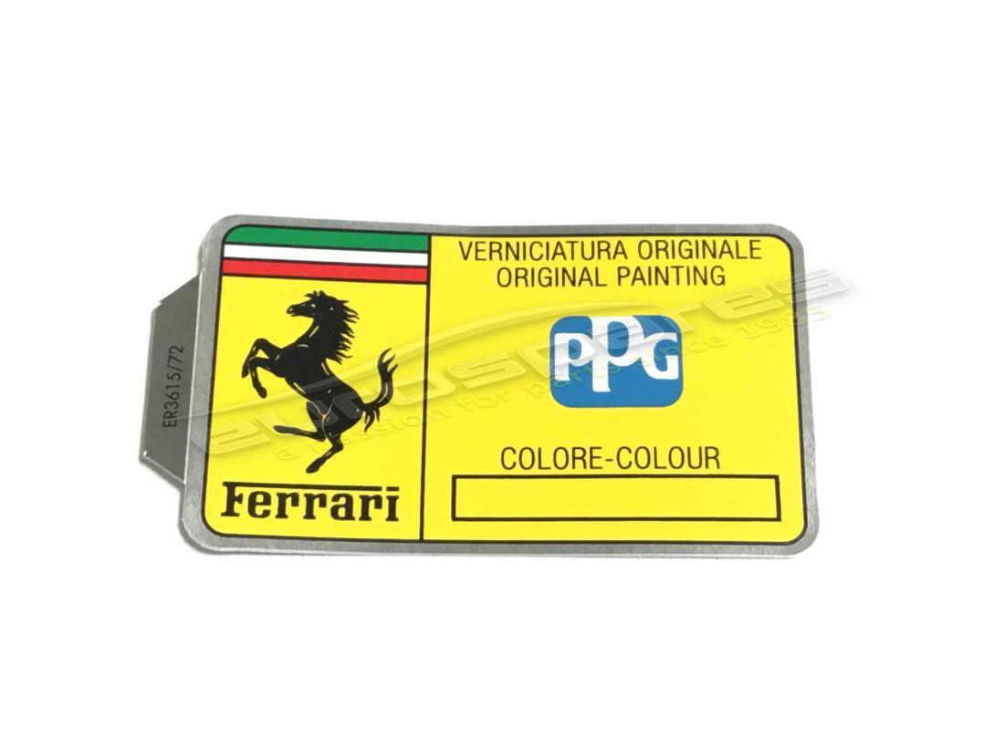 new ferrari ppg paint code sticker. part number er361572 (1)