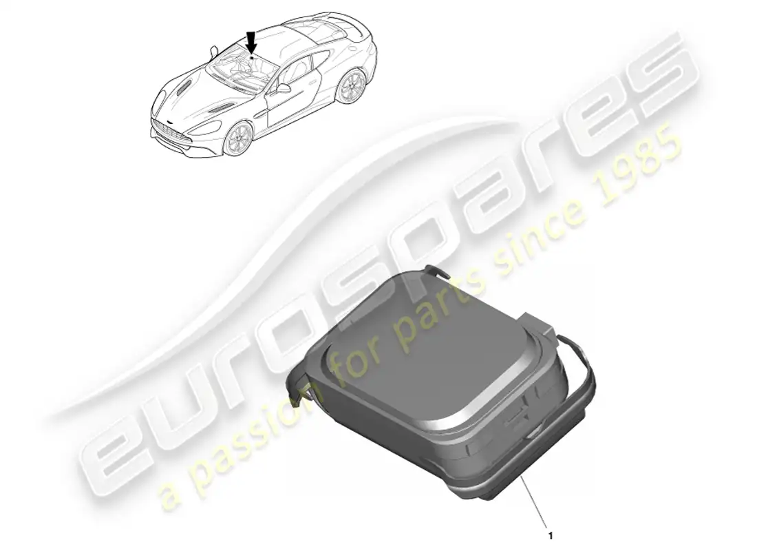 aston martin vanquish (2014) rain & daylight sensor parts diagram
